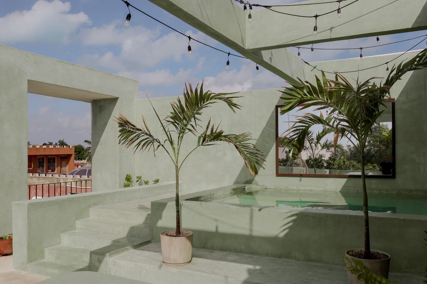 Pergola and pool deck